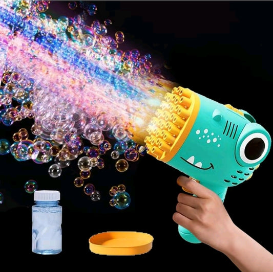 40-Hole Dinosaur Bubble Machine Toy – Great Gift for Kids